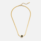 Azalea Black Pendant Necklace