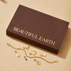 18K Gold Paperclip Charm Bracelet