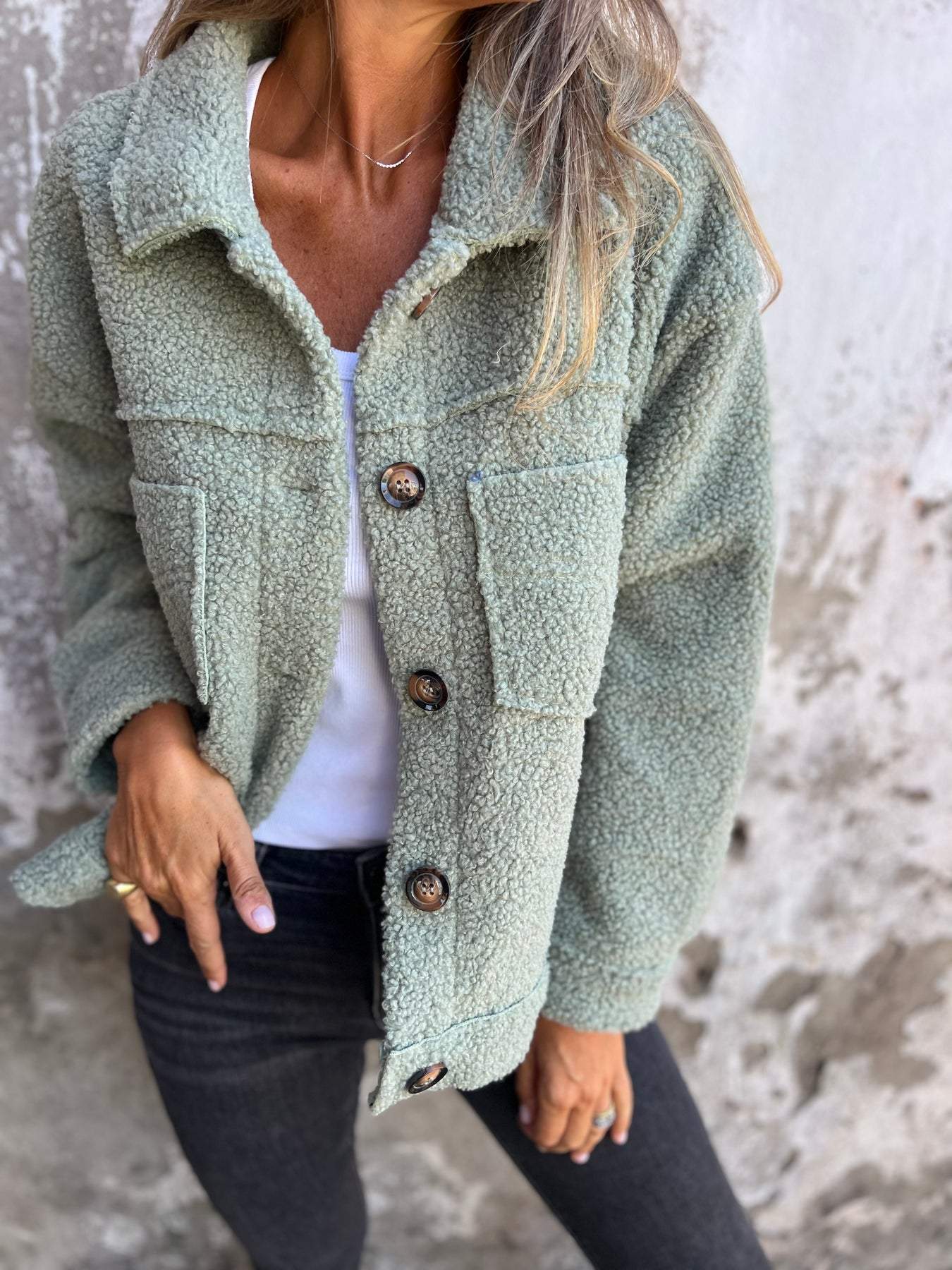 Lorna – Cozy Button Front Jacket