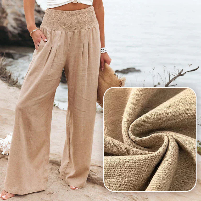 Isabel | High waist cotton pants