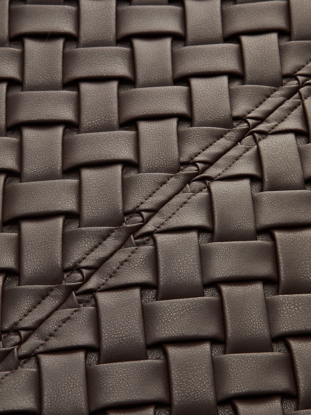 Faux Leather Woven Mini Skirt