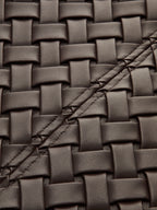 Faux Leather Woven Mini Skirt