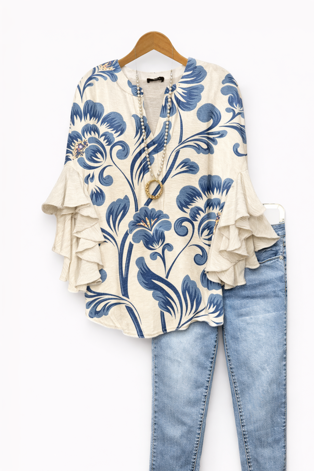 Eloria's – Ruffle Sleeve Statement Blouse