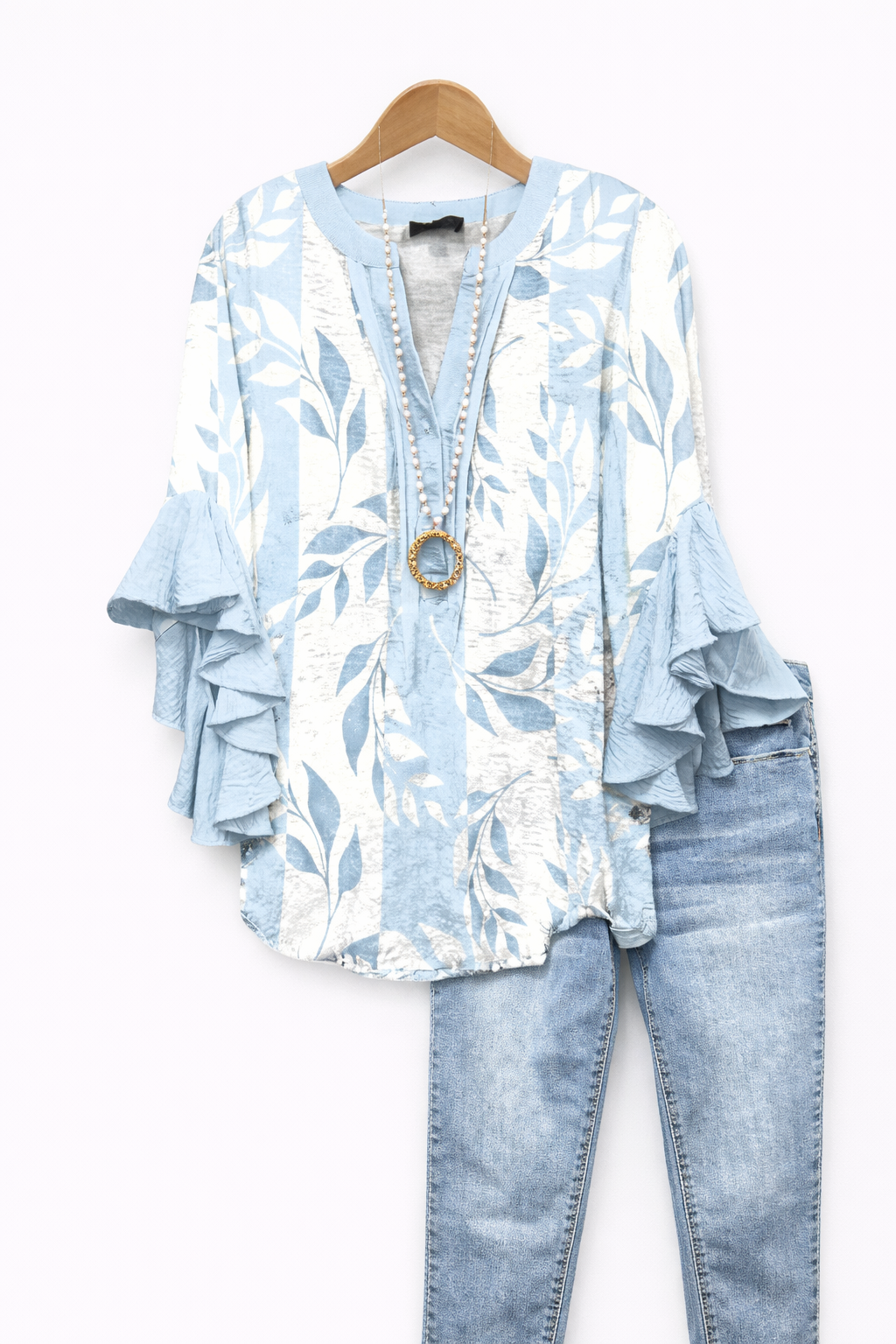 Eloria's – Ruffle Sleeve Statement Blouse