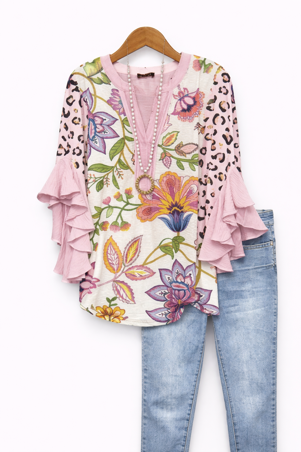 Eloria's – Ruffle Sleeve Statement Blouse