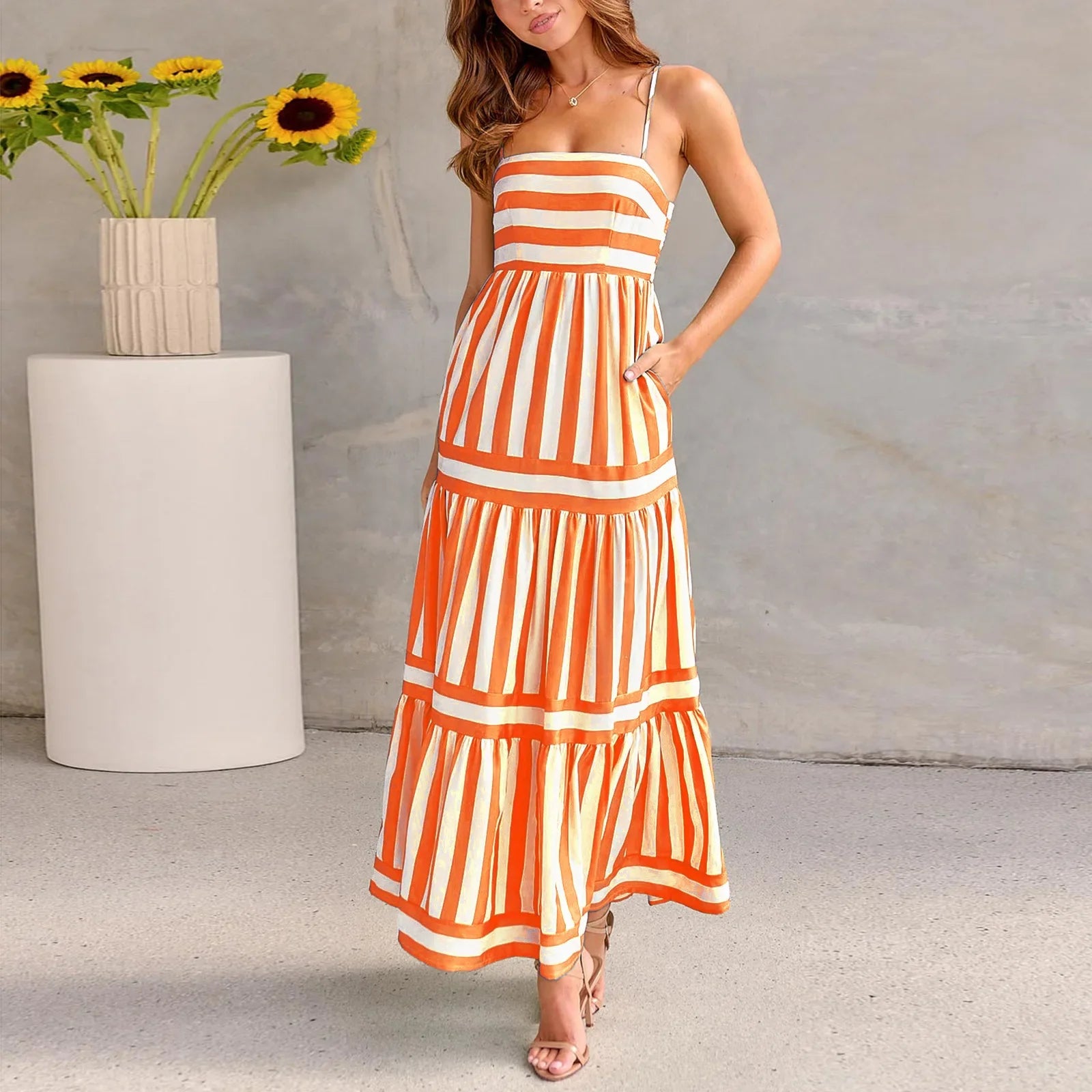 Maxi Dress Striped print