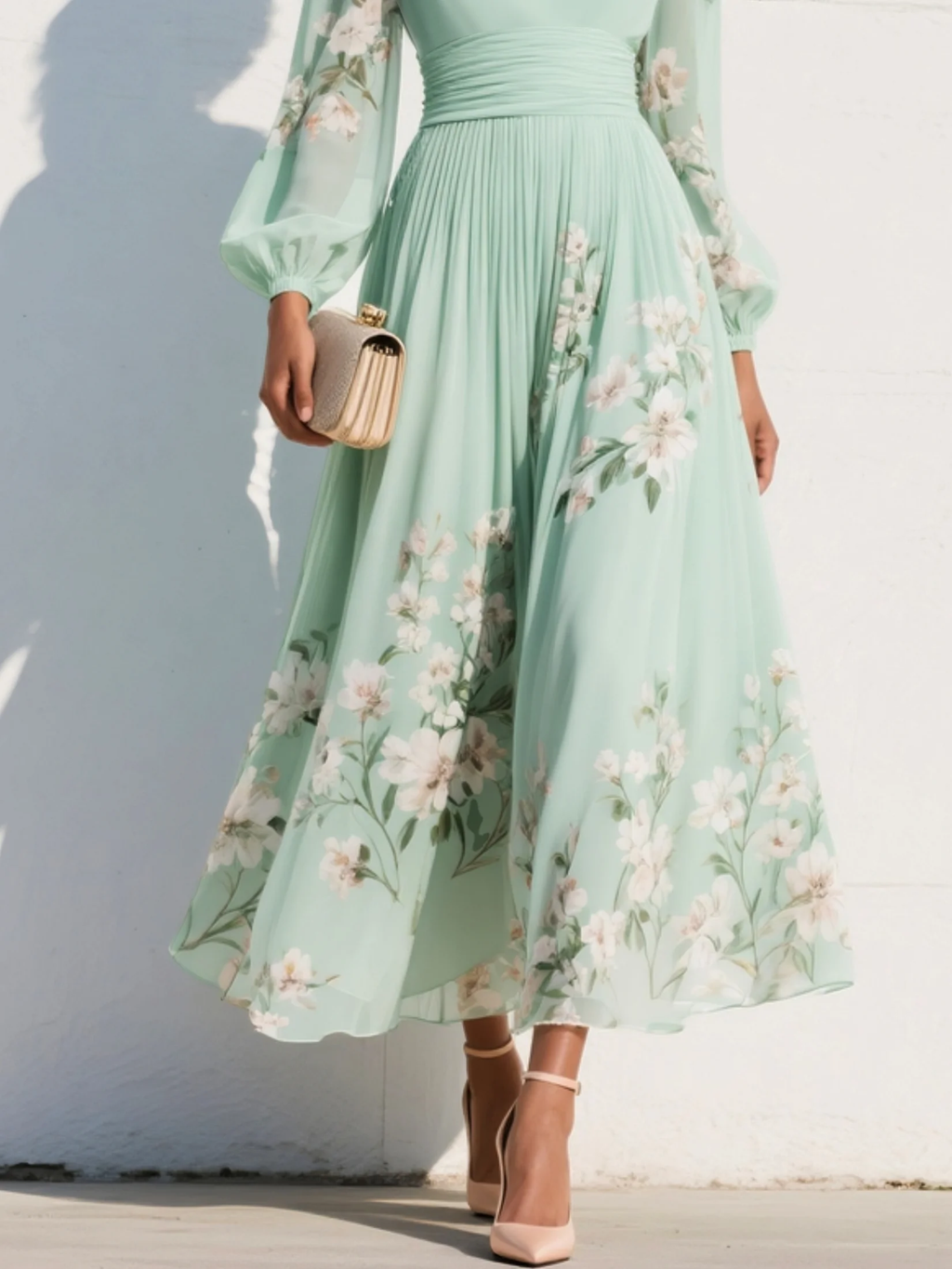 Olivia | Floral Midi Dress