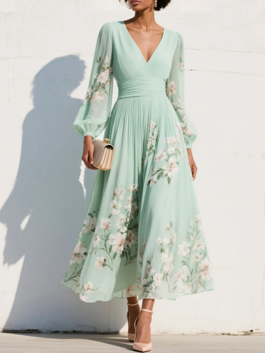 Olivia | Floral Midi Dress