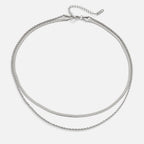 Alexandra Silver Layered Necklace