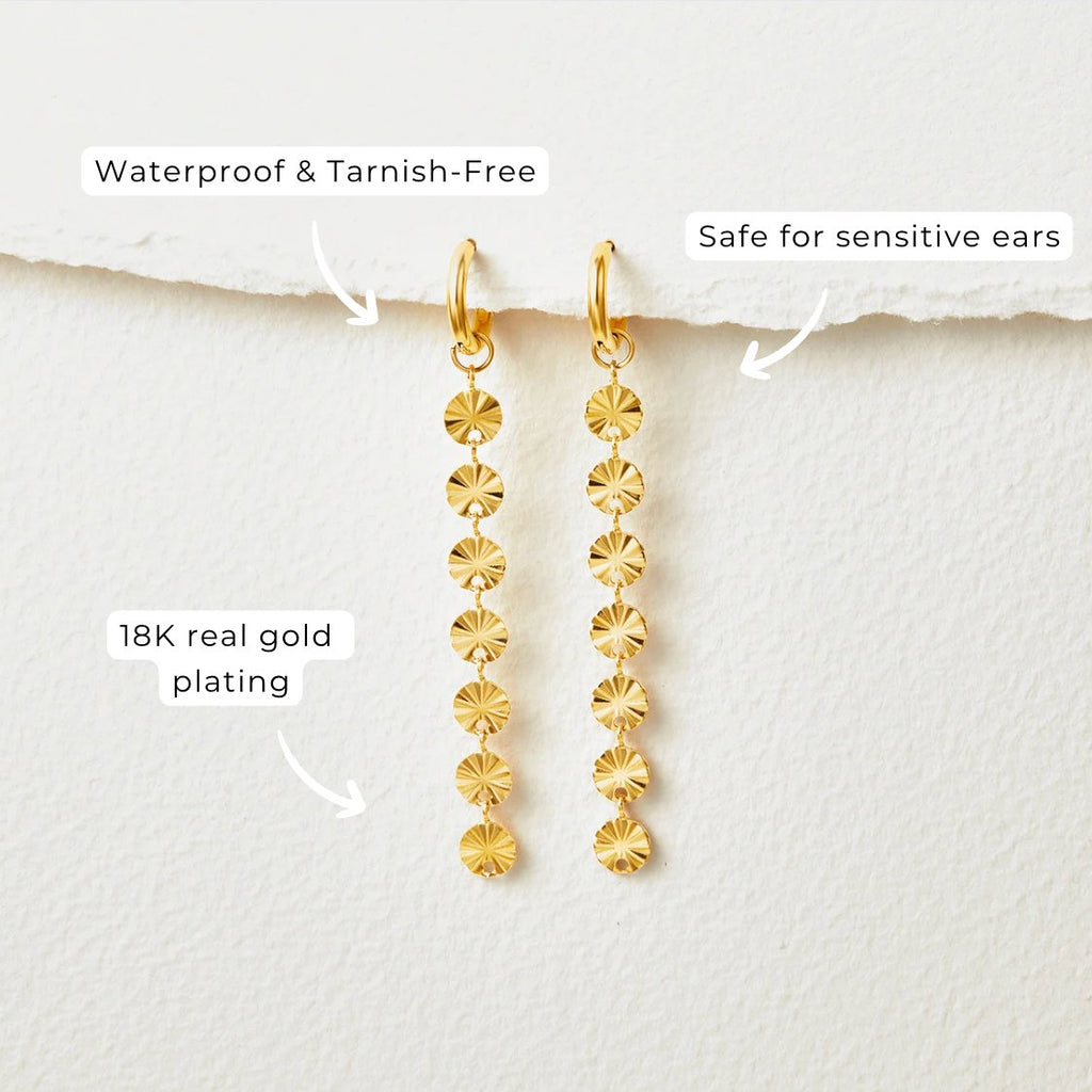 Amari 18K Gold Disc Earrings