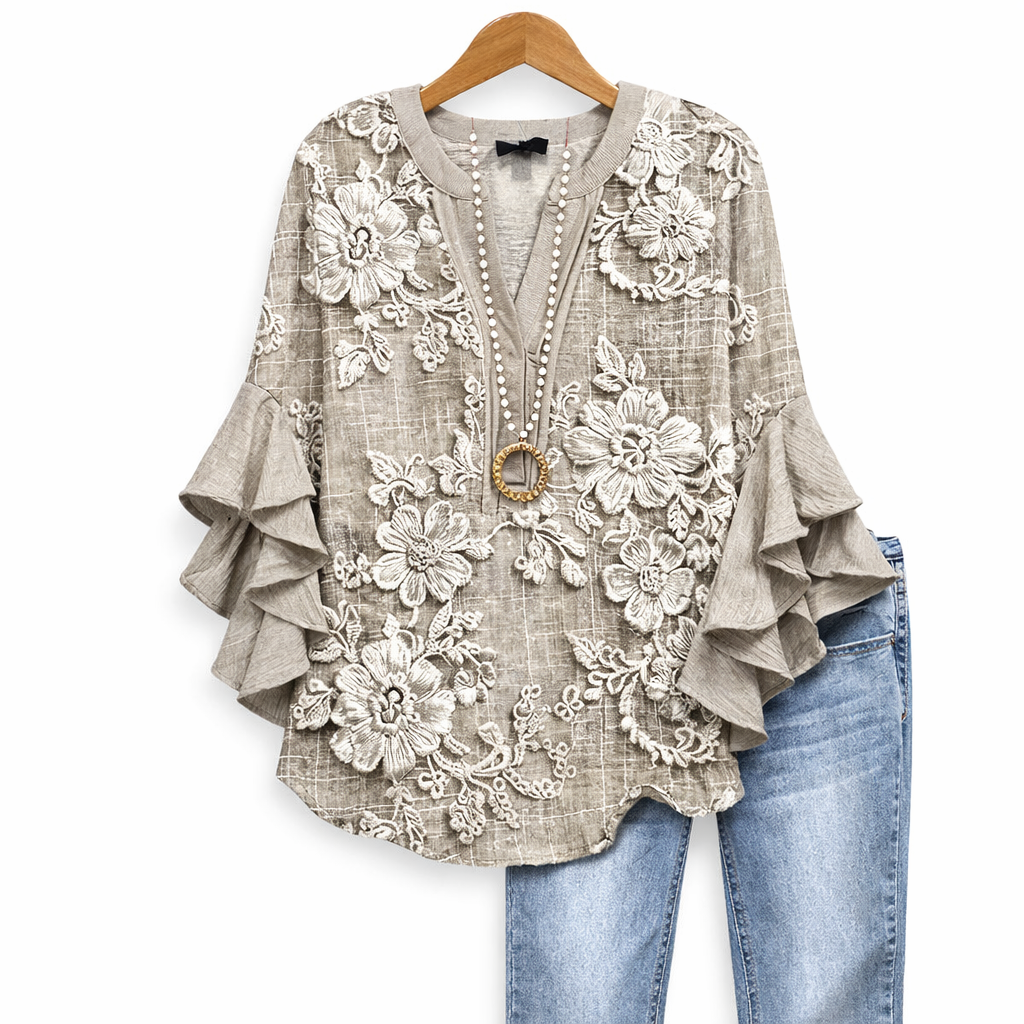Eloria's – Ruffle Sleeve Statement Blouse