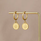 Celestial Gold Coin Earrings