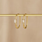 Crystal & Gold Diana Hoop Earrings