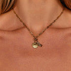 Crystal & Gold Infinity Charm