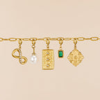 Crystal & Gold Infinity Charm