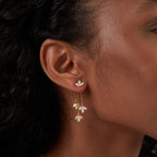 Crystal Lotus Waterfall Earrings