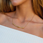 Deana Gold Bamboo Necklace